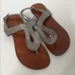 Silver sandals with ankle strap 💕